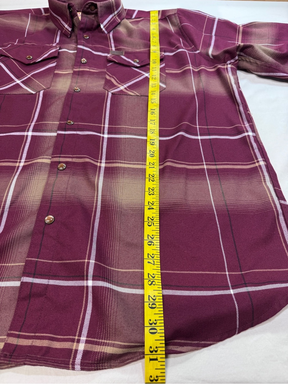 Dixxon Cabernet Mens Size XL Button Down Long Sleeve Pocket Logo Flannel Shirt - Picture 5 of 7